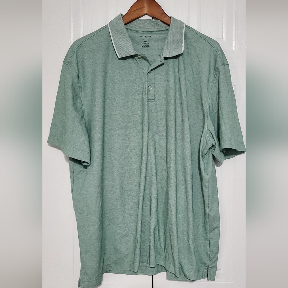 Van Heusen Men's Green Polo Shirt
